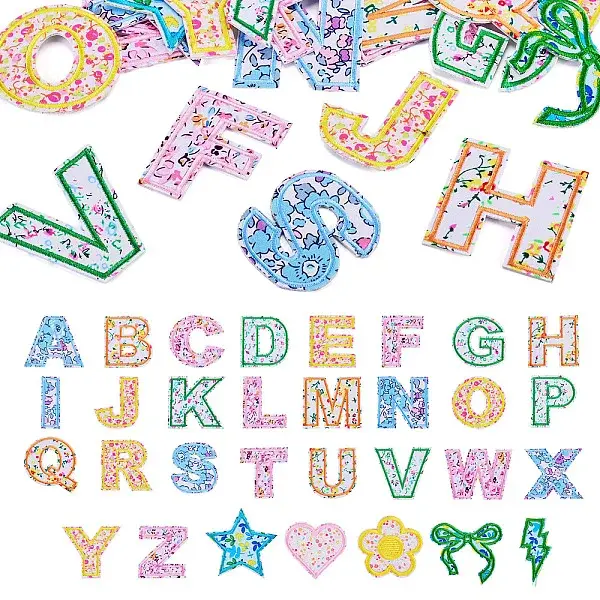 3 Bags Polyester Embroider Self-adhesion Thread Iron on/Sew On Patches