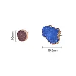 Electroplate Druzy Resin Stud Earrings