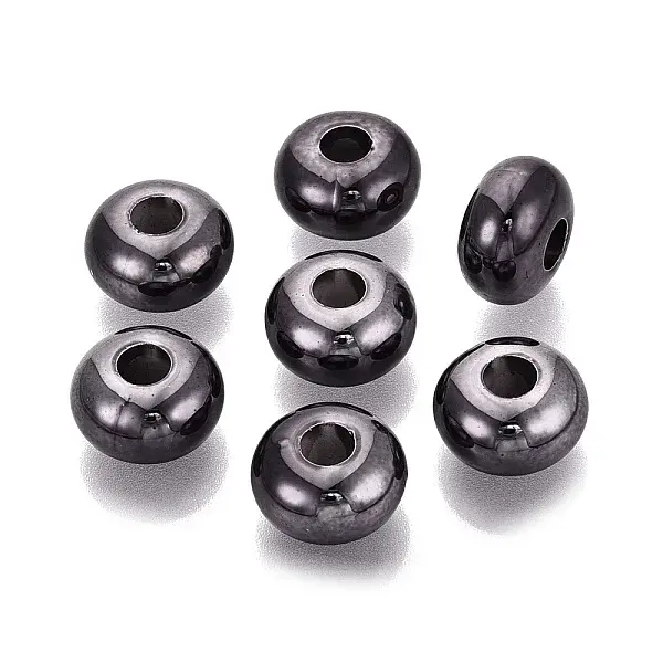 UV Plating Opaque Acrylic European Beads