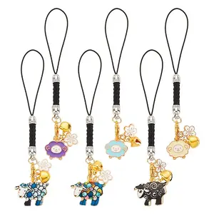 Sheep Alloy Enamel Pendant Decoration