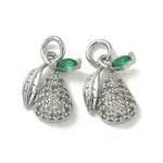 Brass Micro Pave Cubic Zirconia Pendents