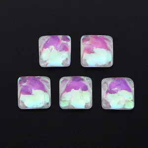Translucent Electroplated Glass Cabochons