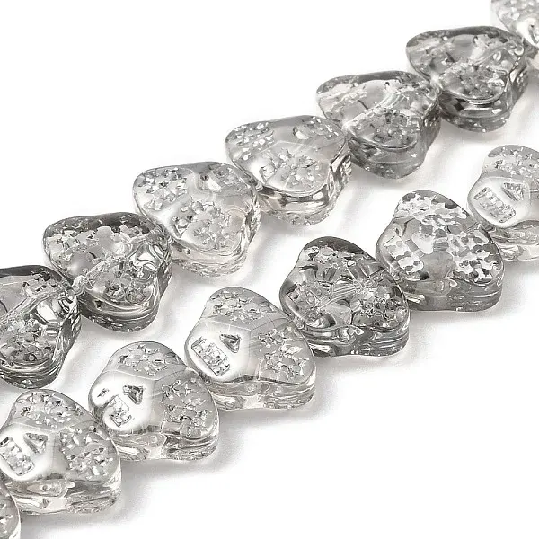 Transparent Electroplate Glass Beads Strands
