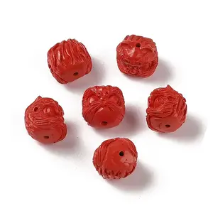 Synthetic Coral Carved Beads
