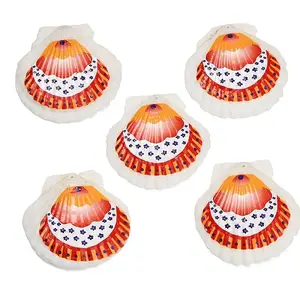 Printed Natural Shell Big Pendants