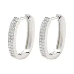 Rack Plating Oval Brass Hoop Earrings