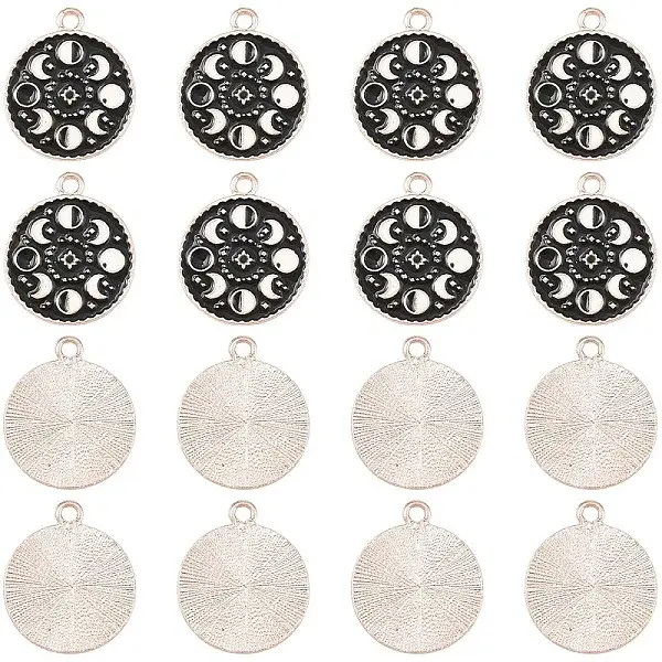 10Pcs Alloy Enamel Pendants