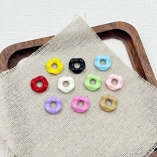Baking Paint Alloy Enamel European Beads