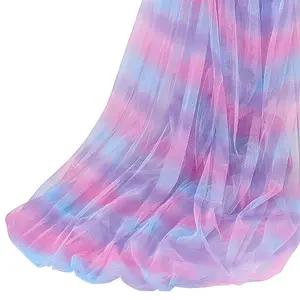 Rainbow Color Polyester Mesh Fabric