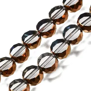 Electroplated Transparent Glass Beads Strands