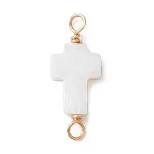 Natural Freshwater Shell Connector Charms