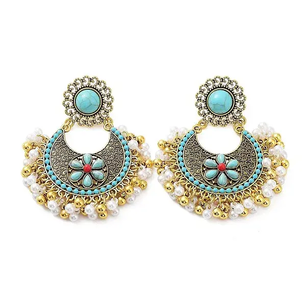 Resin Boho Stud Earrings