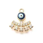 Brass Micro Pave Cubic Zirconia with Enamel Charms