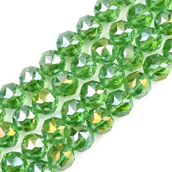 Transparent Electroplate Glass Beads Strands