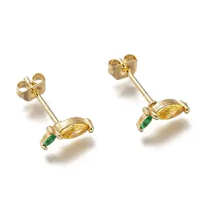 Brass Stud Earrings