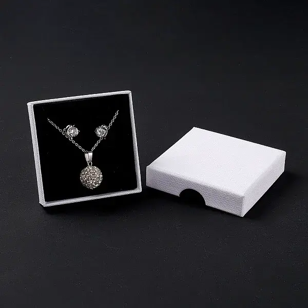 Paper with Sponge Mat Necklace Boxes