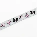 Single Face Butterfly Printed Polyester Grosgrain Ribbon