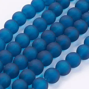 Baking Paint Transparent Glass Bead Strands