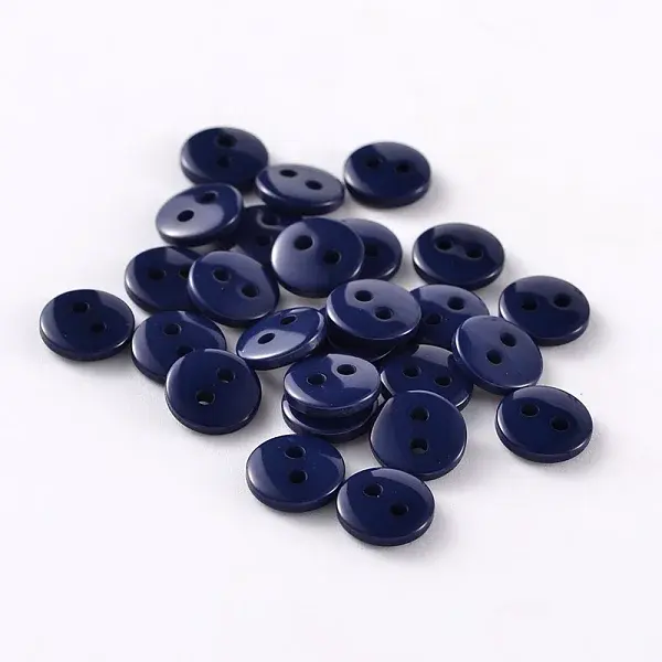 2-Hole Flat Round Resin Sewing Buttons for Costume Design