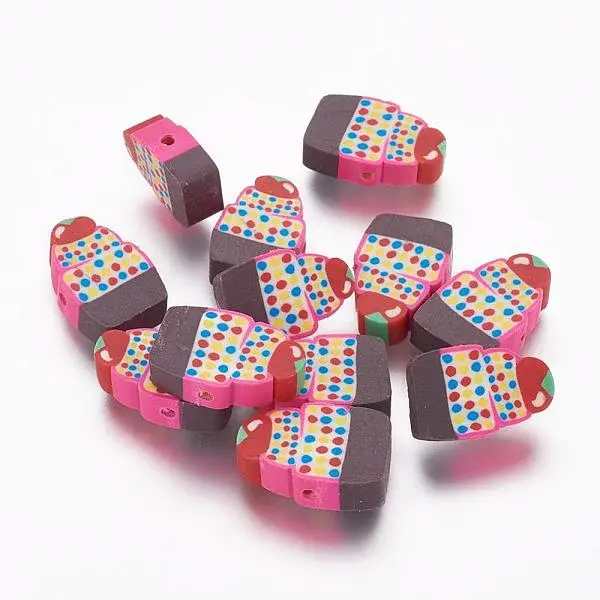 Handmade Cake Polymer Clay Beads
