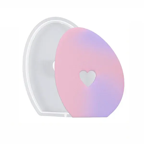 Easter Egg with Heart Shape Candle Holder Silicone Molds