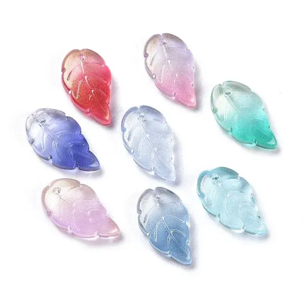Baking Paint Glass Pendants