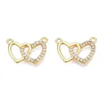Brass Micro Pave Clear Cubic Zirconia Pendants