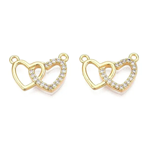 Brass Micro Pave Clear Cubic Zirconia Pendants