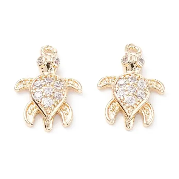 Rack Plating Brass Micro Pave Cubic Zirconia Pendants