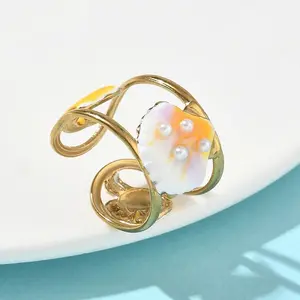 Ocean 304 Stainless Steel Cuff Open Rings