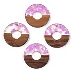 Transparent Resin & Walnut Wood Pendants