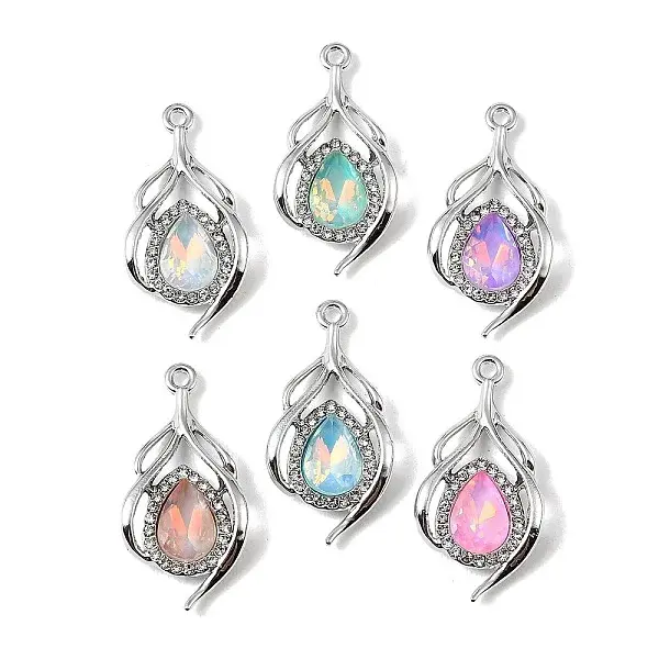 UV Plating Alloy Glass Pendants