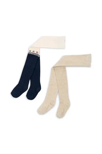 Dětské punčocháče Konges Sløjd 2 PACK CHERRY LUREX TIGHTS 2-pack
