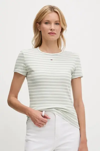 Tommy Jeans basic tričko dámské bavlněné s elastanem