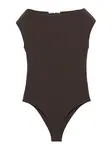 Pull&Bear Košeľové body  čokoládová
