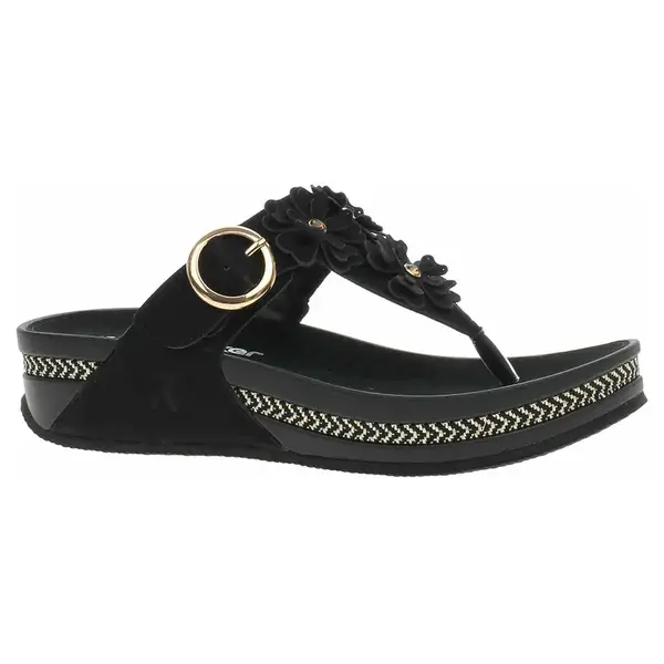 Rieker dámské pantofe V1466-00 schwarz 38