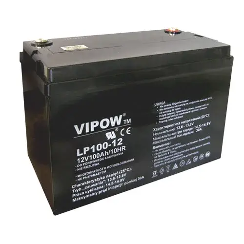 Baterie olověná 12V 100Ah VIPOW BAT0225
