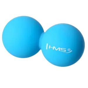 O7541 Dvojitý masážní míč Lacrosse ball BLC02 modrý - 6,5cm