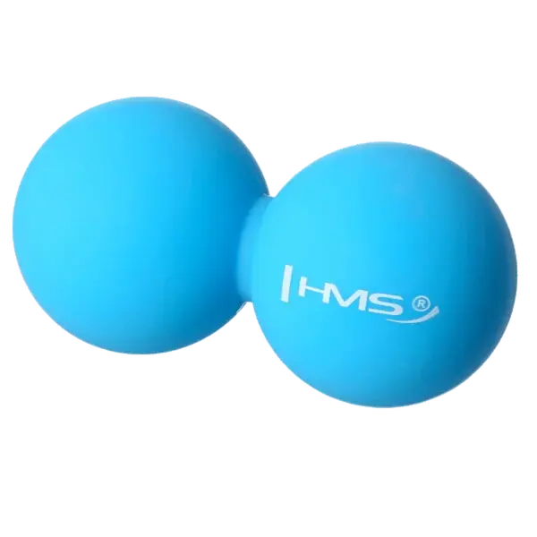 O7541 Dvojitý masážní míč Lacrosse ball BLC02 modrý - 6,5cm