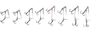 Savage gear návazec s trojháčky carbon49 corkscrew stinger 2-nosnost 23 kg /vel.háčku 1