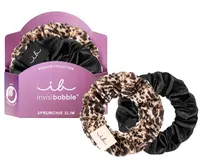 Ozdobné spirálové gumičky Invisibobble Sprunchie Slim Premium Leo is the New Black - 2 ks + dárek zdarma