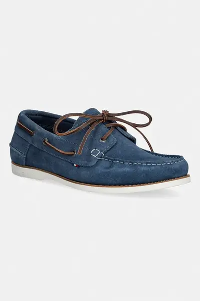 Tommy Hilfiger mokasíny pánské semišové TH BOAT SHOE CORE SUEDE