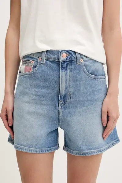 Tommy Jeans šortky dámské džínové