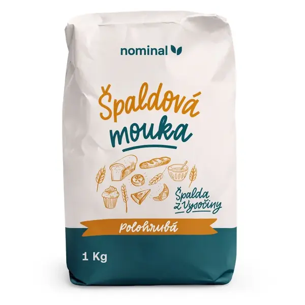NOMINAL Špaldová múka polohrubá 1000 g