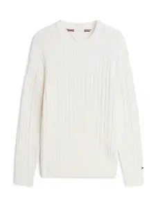 TOMMY HILFIGER Sveter  šedobiela