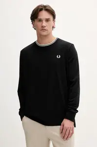 Bavlněné tričko s dlouhým rukávem Fred Perry