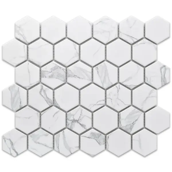 Mozaika Heksagon Classic Carrara Mat 27.7/32.3