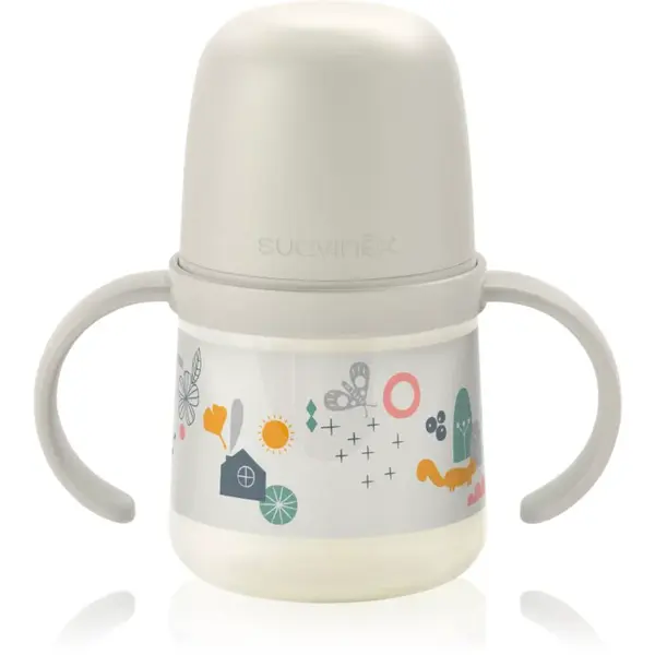 Suavinex Walk First dětská láhev s držadly 6 m+ Cream 1 ks