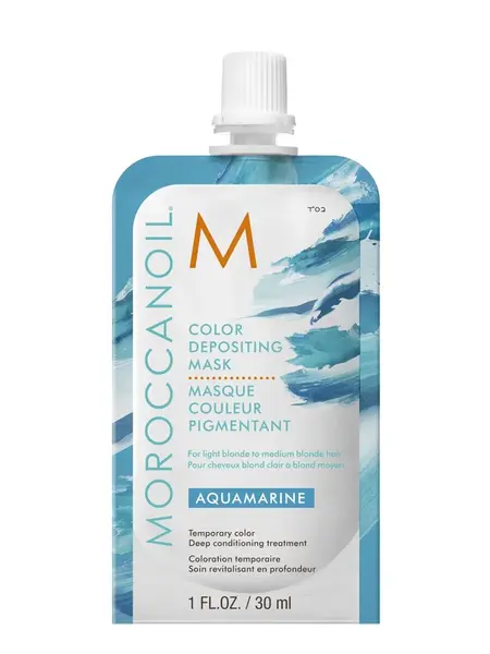 Tónující maska na vlasy Moroccanoil Color Depositing - Aquamarine, 30 ml + dárek zdarma