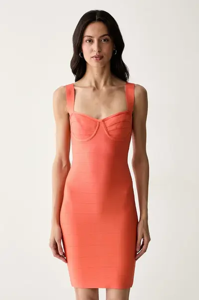 Marciano by Guess bodycon šaty s viskózou NIKKI